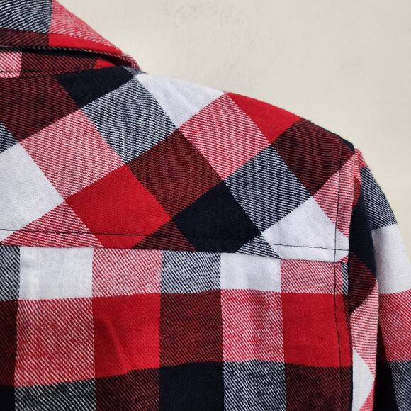 Canada Weather gear NWT button front red black plaid flannel woman's size small - Picture 8 of 8
